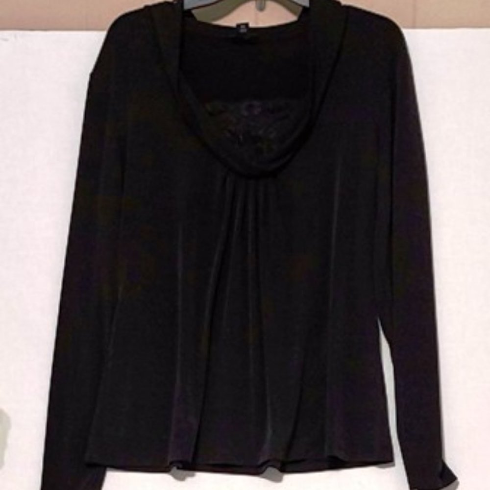 WOMANS EAST 5TH BLACK LONG SLEEVE TOP.  Sz XL  GOOD CONDITION